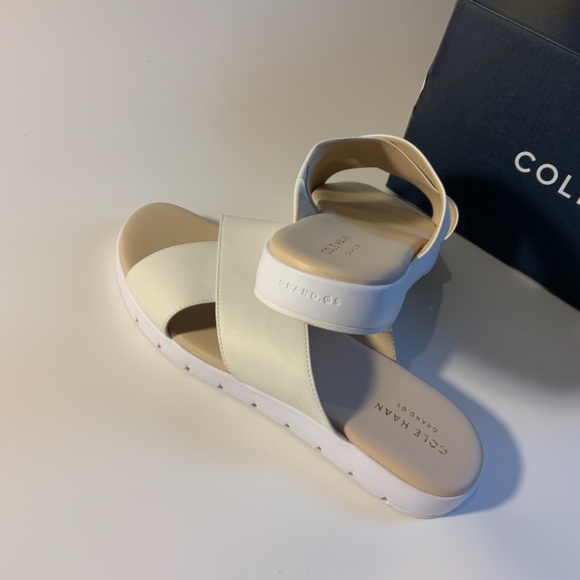 Cole Haan ZERØGRAND Criss Cross Slide White Sandal - Picture 8 of 8